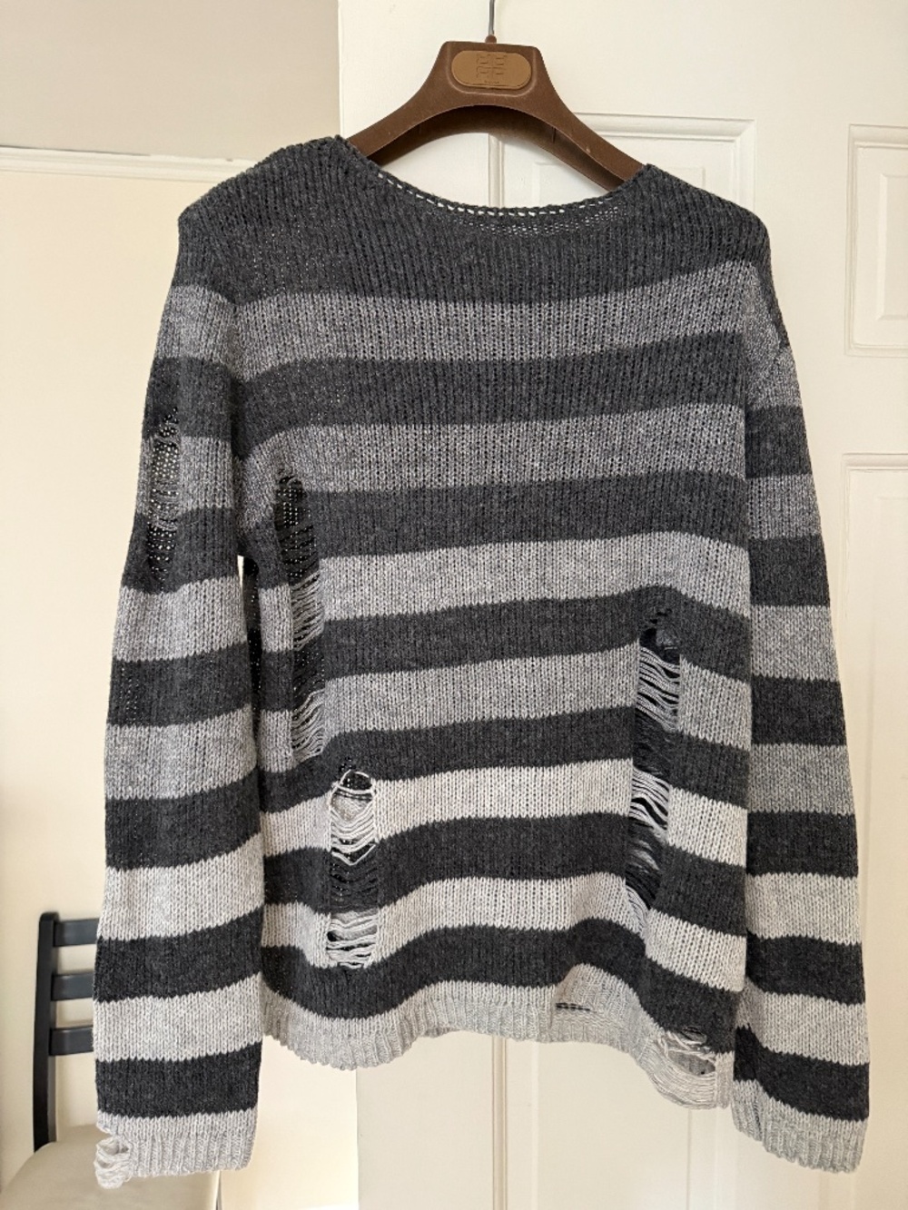 Ombré striped sweater gothic